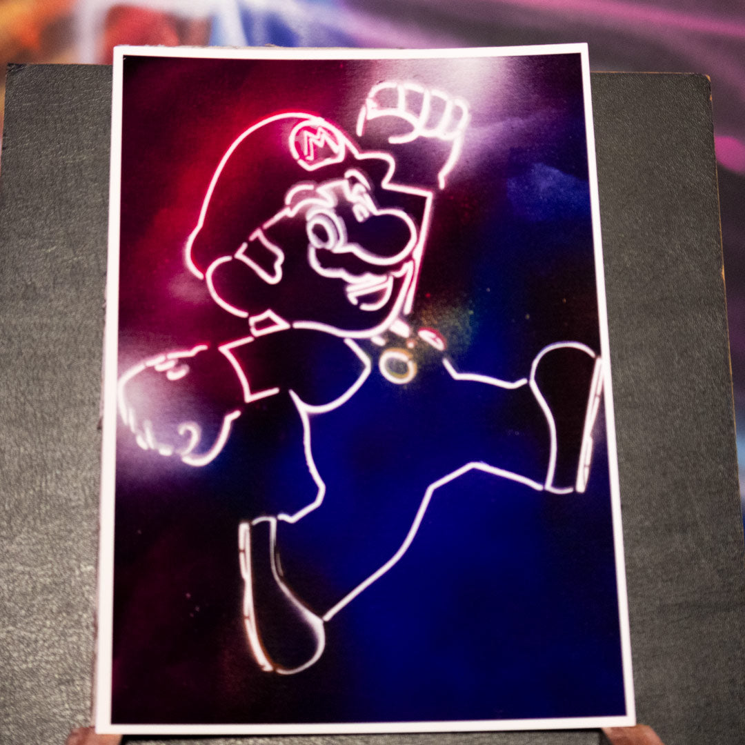 Neon Mario - A5 Print
