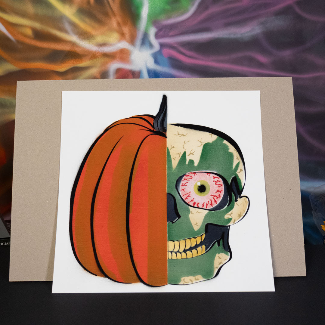 Pumpkin Skull - A3 Print