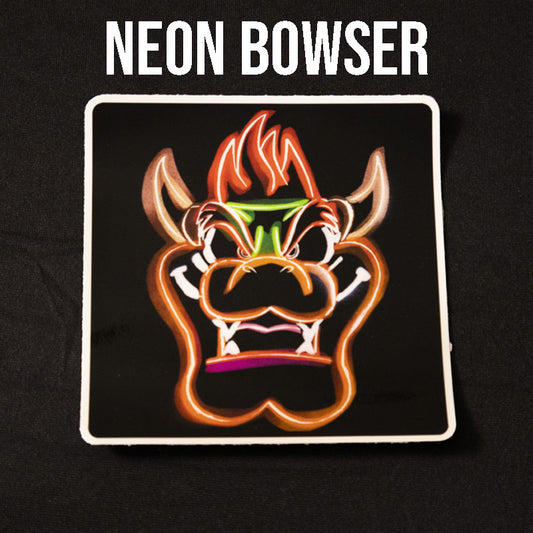 Neon Bowser - Sticker