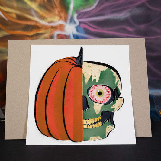 Pumpkin Skull - A3 Print